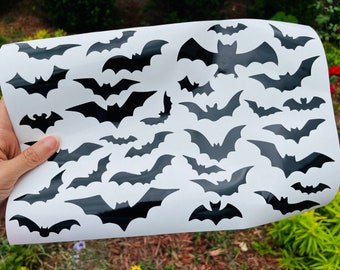 Bat Vinyl Decal Bat Sticker Bat Holographic Permanent Vinyl Decal Car Window Laptop Mirror Tumbler Decal