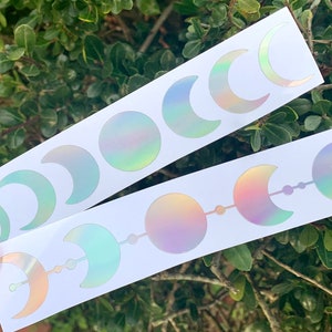 Moon Phases Vinyl Decal, Moon Phases sticker, Car Window, Laptop, water bottle decal