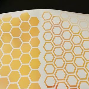Honeycomb Vinyl Decal: Holographic Hexagon Stickers