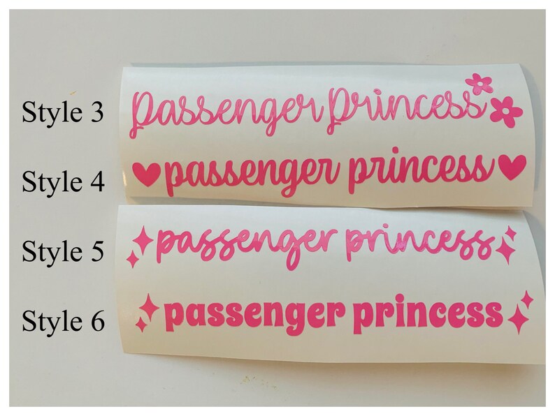 Passenger Princess Vinyl Decal Car Mirror Sticker Gift for Etsy