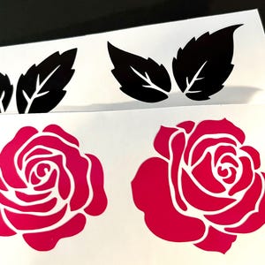 Rose Vinyl Decal Rose Sticker Rose Indoors Outdoor Decal Gift for Her