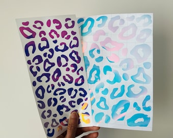Leopard Print Vinyl Decal: Permanent Sticker
