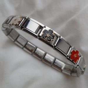 Italian Charm Bracelet, Stainless Steel Adjustable Bracelet, Y2K Jewelry, Mystery Vintage, Personalized Gift