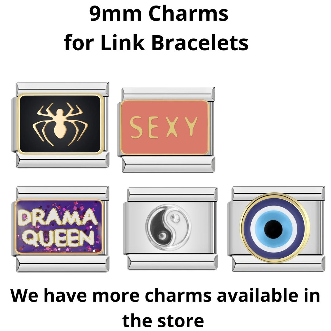 Stylysh Charms DRAMA I LOVE MOVIES RH Laser Italian 9mm Link Charm - Stainless Steel - View #13