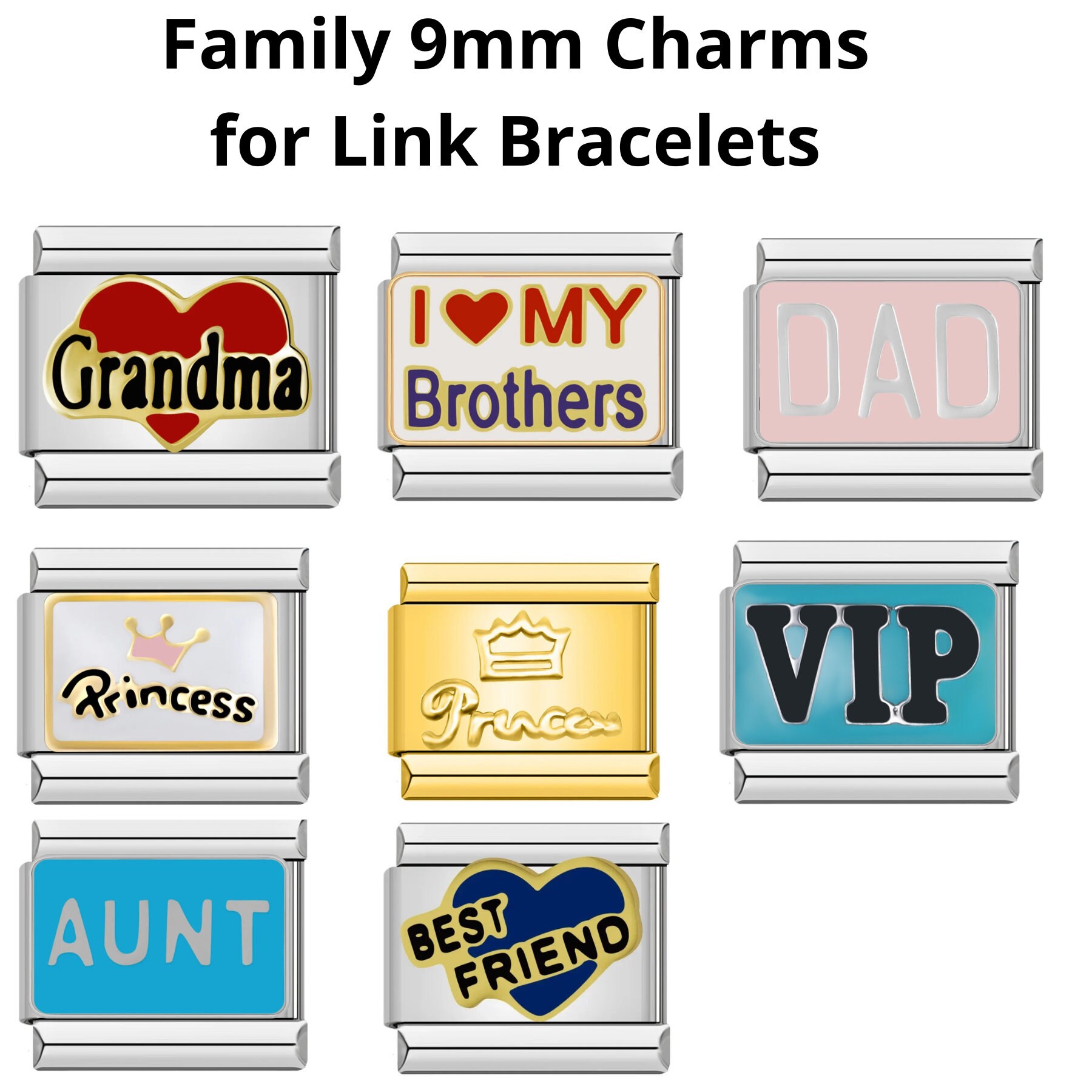 9 Mm Italienisch Charms L15 Vater Familie Vater Passt Klassische