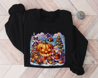 Christmas Sweatshirt| Family Christmas sweaters| Holiday Apparel| Fall shirt| Halloween Sweatshirt| Thanksgiving Shirt| Happy Hallothankmas