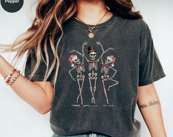 Comfort Colors Dancing Skeleton Christmas Shirt - Retro Season Tee