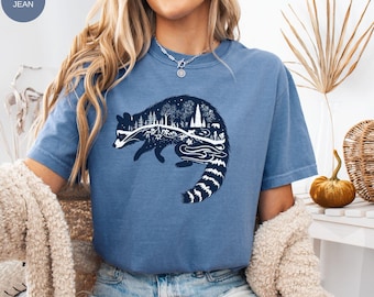 Comfort Colors® Raccoon Wilderness Shirt| Cute Raccoon Shirt| Animal Lover Shirt| Outdoor Lover Shirt| Aesthetic Graphic Tee| Animals Shirt