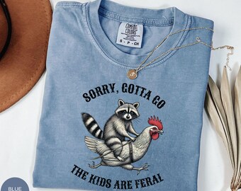 Comfort Colors® Funny Raccoon Shirt| Graphic Raccoon Shirt| Stay Trashy Shirt| Raccoon Meme Shirt| Cozy Raccoon Shirt| Feral Kids Parent Tee