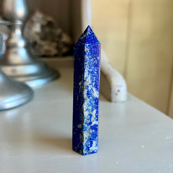 Lapis Lazuli Crystal Tower, Healing Crystal Tower, Reiki Crystal, Chakra Crystal, Lapis Lazuli Crystal Decor, Lapis Lazuli Crystal Tower