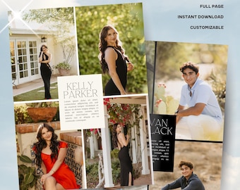 Senior Yearbook Ad CANVA Template: Full Page Graduation Tribute (Digital Download)