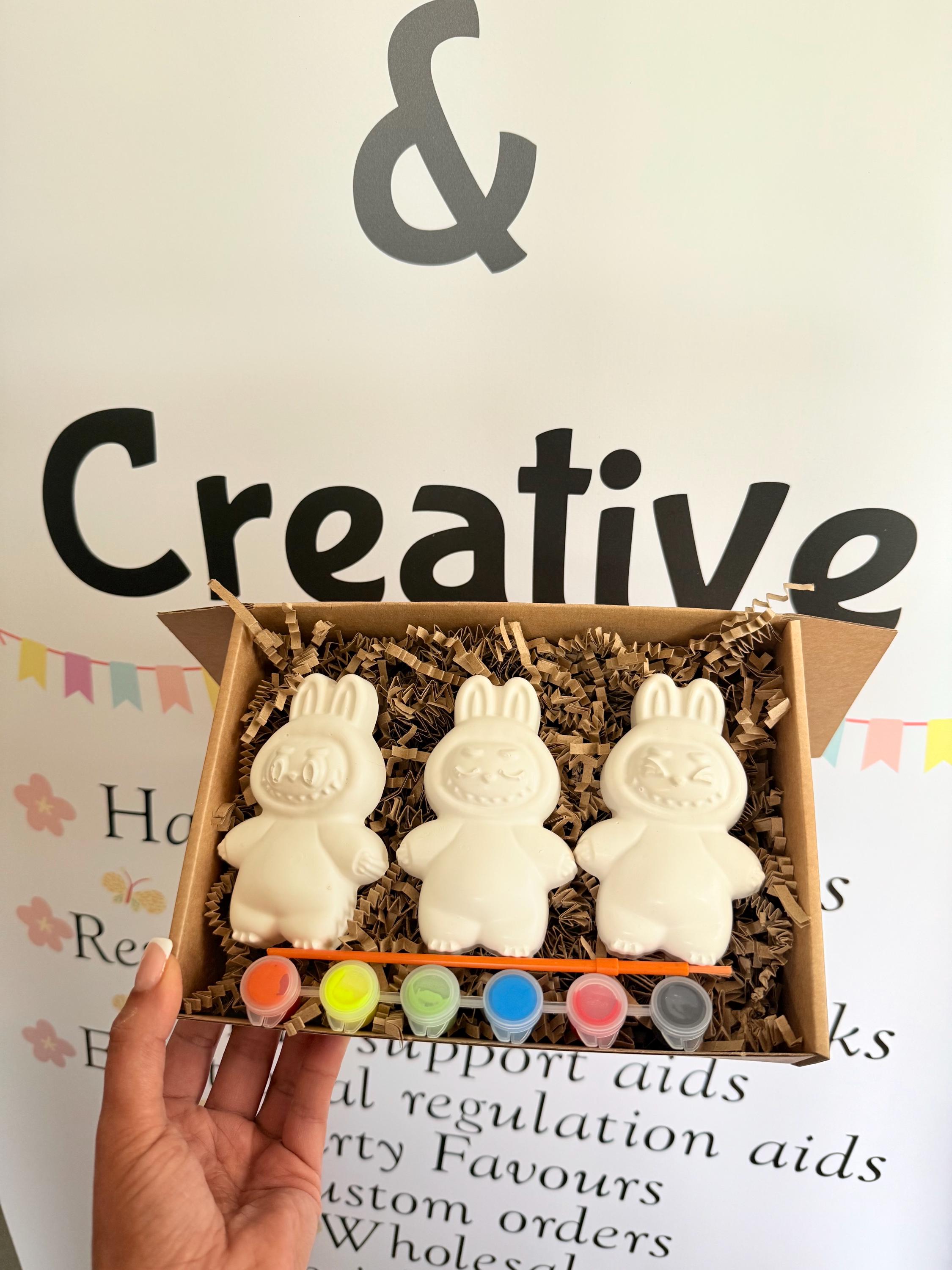 35 Crazy Fun Monster Crafts for Kids That Are Super Adorable 19 Handmade Monster Plaster Painting Kit Kids Craft Activity