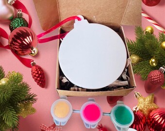 Christmas bauble inspired painting kit - Christmas Eve box - Christmas activities- Christmas craft ideas - Christmas gifts- Plain