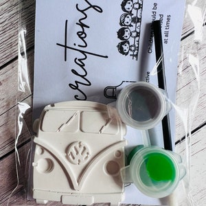 Paint your own plaster of Paris Camper inspired - Activity set - Childrens Gifts - Gift - Painting - Party favour - character gift