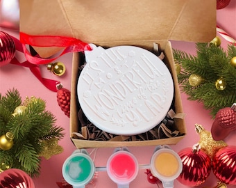 Christmas bauble inspired painting kit - Christmas Eve box - Christmas activities- Christmas craft ideas - Christmas gifts- wonderful