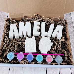 Paint your own name craft box with Gabby - Activity set - Children&#39;s Gifts - Gifts - Painting - Paintable - Personalised