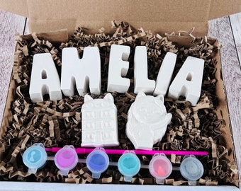Paint your own name craft box with Gabby - Activity set - Children's Gifts - Gifts - Painting - Paintable - Personalised