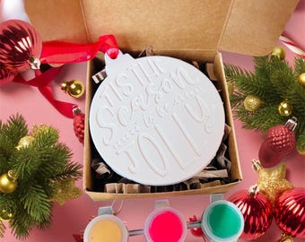 Christmas bauble inspired painting kit - Christmas Eve box - Christmas activities- Christmas craft ideas - Christmas gifts- Jolly