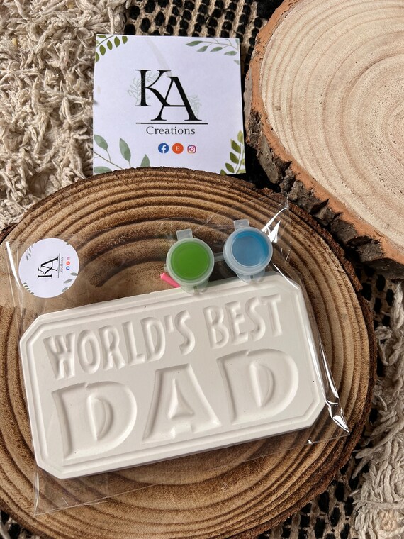 Paint Your Own Best Dad Plaque Activity Set Room Decoration
