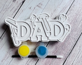 Paint your own plaster of Paris Dad tool inspired - Activity set - Childrens Gifts - Gift - Painting - Party favour - character gift