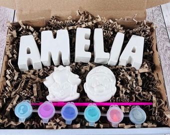 Paint your own name craft box with Mario - Activity set - Children's Gifts - Gifts - Painting - Paintable - Personalised - Lettbox gift