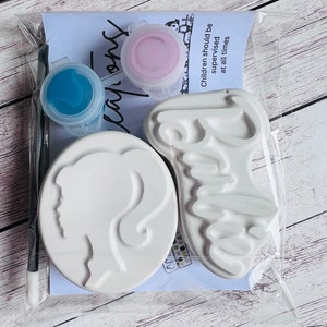Paint your own plaster of Paris Girl inspired - Activity set - Childrens Gifts - Gift - Painting - Party favour - character gift
