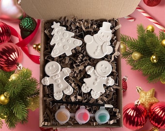 Christmas 4pc inspired figure painting kit - Christmas Eve box - Christmas activities- Christmas craft ideas - Christmas gifts