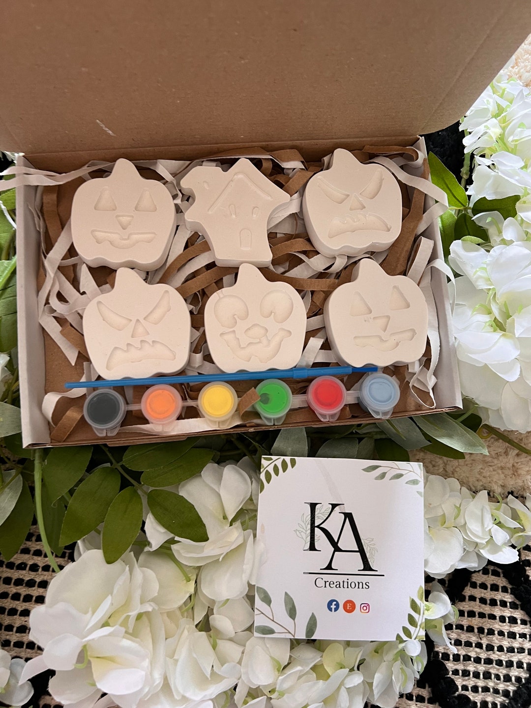 Halloween Plaster of Paris Paint Your Own Mould Craft Boxes Etsy