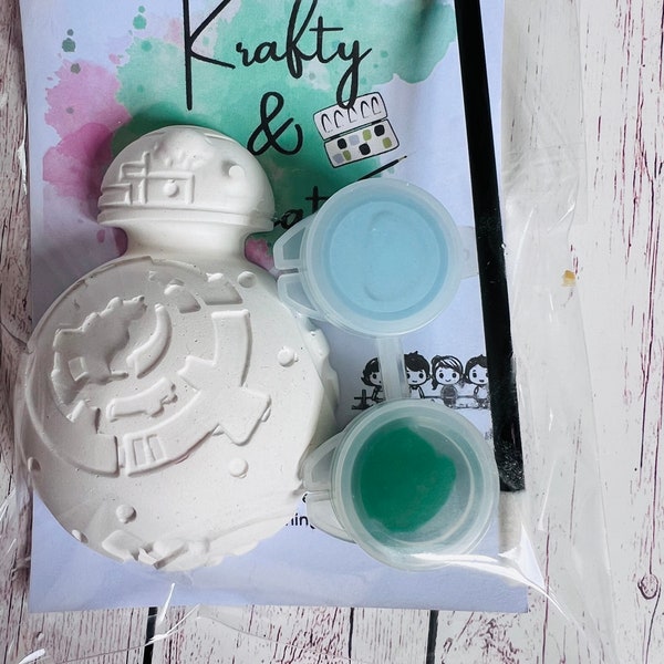 Paint your own plaster of Paris Star Wars BB-8 - Activity set - Room decoration - Childrens Gifts - Gift  - Painting - Party favour