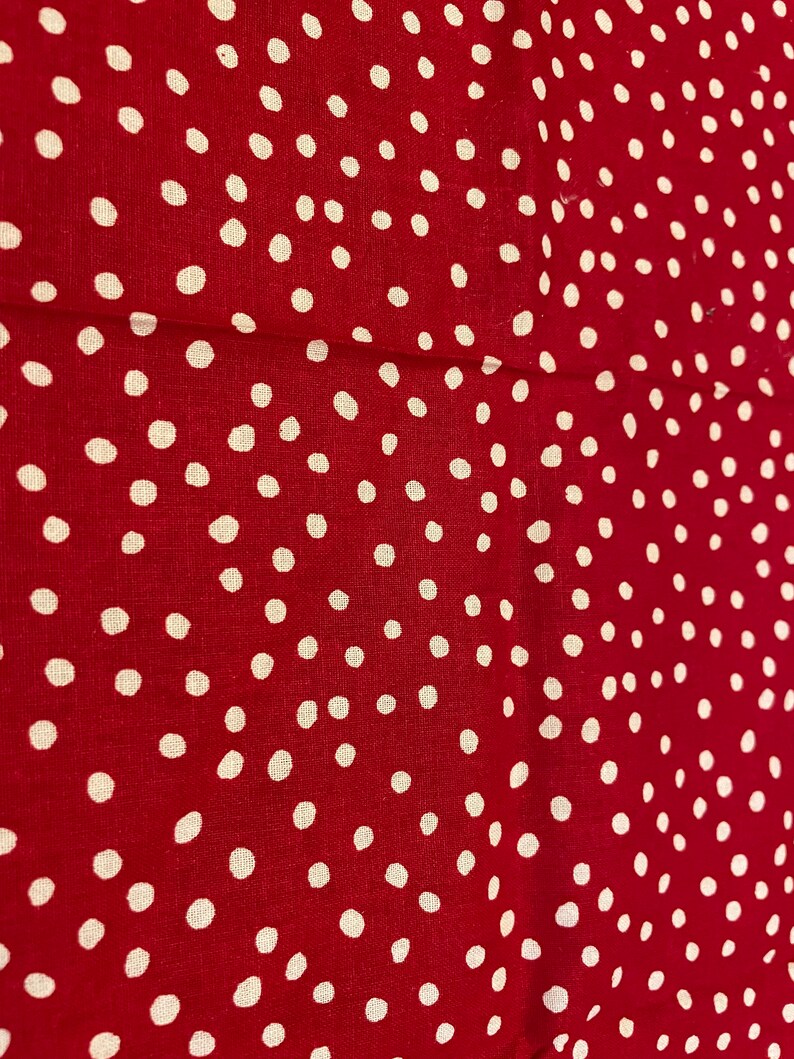 45 X 16 Red and White Polka Dot Fabric - Etsy