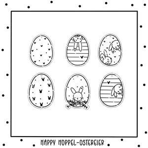 Happy Hoppel-Ostereier Plotter und Laserdatei Anhänger als PNG und SVG Bild 2