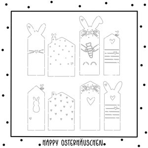 Happy Easter house plotter and laser file for paper, foil, acrylic and much more. as PNG and SVG image 4