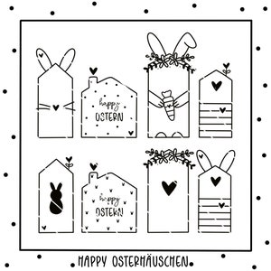 Happy Easter house plotter and laser file for paper, foil, acrylic and much more. as PNG and SVG image 1