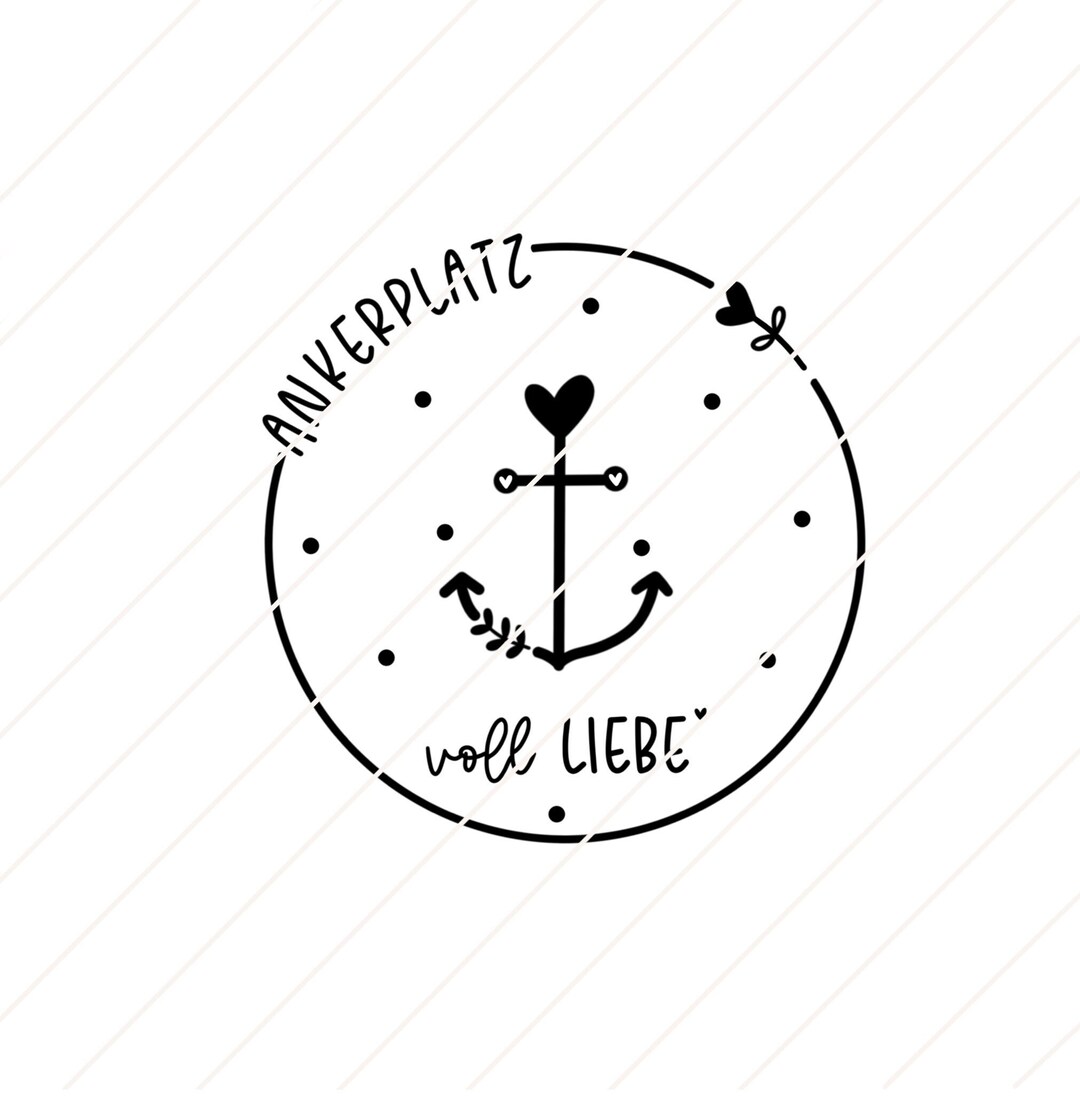 Happy Ankerplatz voll Liebe Plotterdatei als PNG SVG und Etsy.de