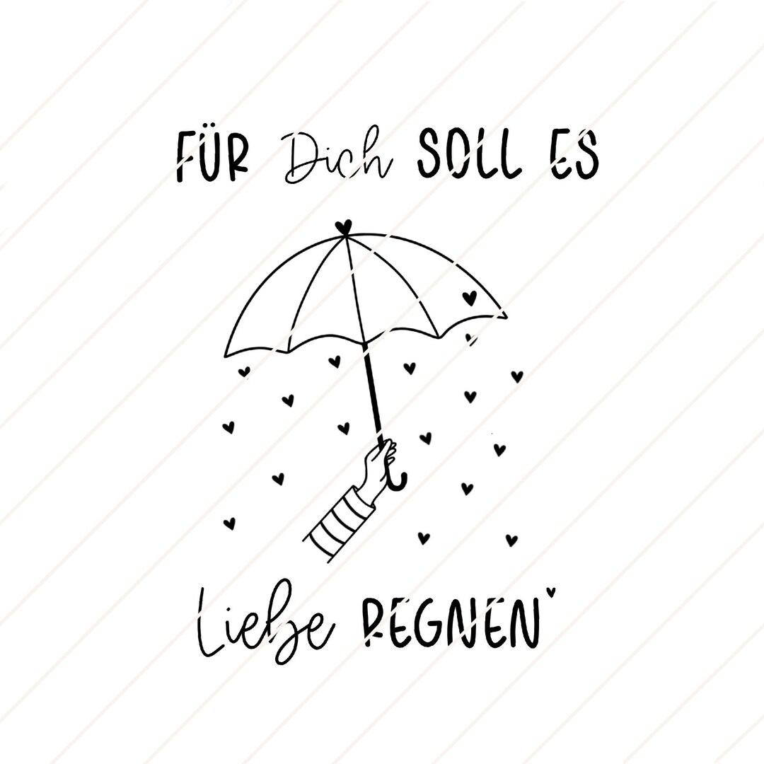 Happy Liebeschirm mit Schrift Plotterdatei in den Etsy.de