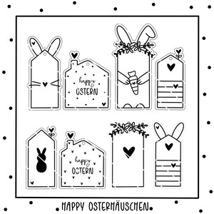 Happy Easter house plotter and laser file for paper, foil, acrylic and much more. as PNG and SVG image 3