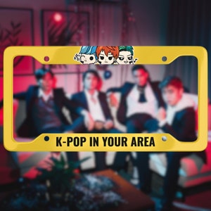 Kpop プレートフレーム、Kpop カーアクセサリー、Kpop カーデコレーション、かわいいナンバープレートフレーム、かわいいカーアクセサリー、アニメカーデコレーション、アニメプレートフレーム
