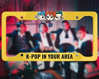 Kpop Plate Frame, Kpop Car Accessories, Kpop Car Decor, Kawaii License Plate Frame, Cute Car Accessories, Anime Car Decor, Anime Plate Frame