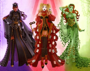 City Villainess Trio  11"x17" Art Print