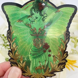 Absinthe Fairy Holographic Vinyl Sticker