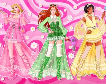 Groovy Fashion Trio 11"x17" Art Print
