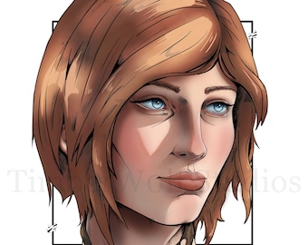 Life is Strange: Chloe Price Brunette ~ Large Original Hand-Drawn Illustrated Video Game Print | Life is Strange Chloe Price Fan Art