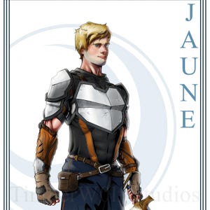 Jaune Portrait ~ Large Original Hand-Drawn Illustrated Jaune Print | RWBY Artwork | RWBY Fan Art | RWBY Jaune Art Print