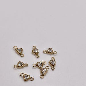3mm - 14k Gold-Filled Heart Connectors for Permanent Jewelry, Ring add on, Wholesale Connectors