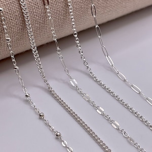 Permanent Jewelry Sterling Silver Chain Starter Pack, 15ft total chain, .925 SS Chain by the foot, For Permanent Jewelry