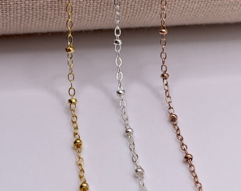 1.5mm Satellite Chain: 14k Gold-Filled, Sterling Silver, Rose Gold-Filled