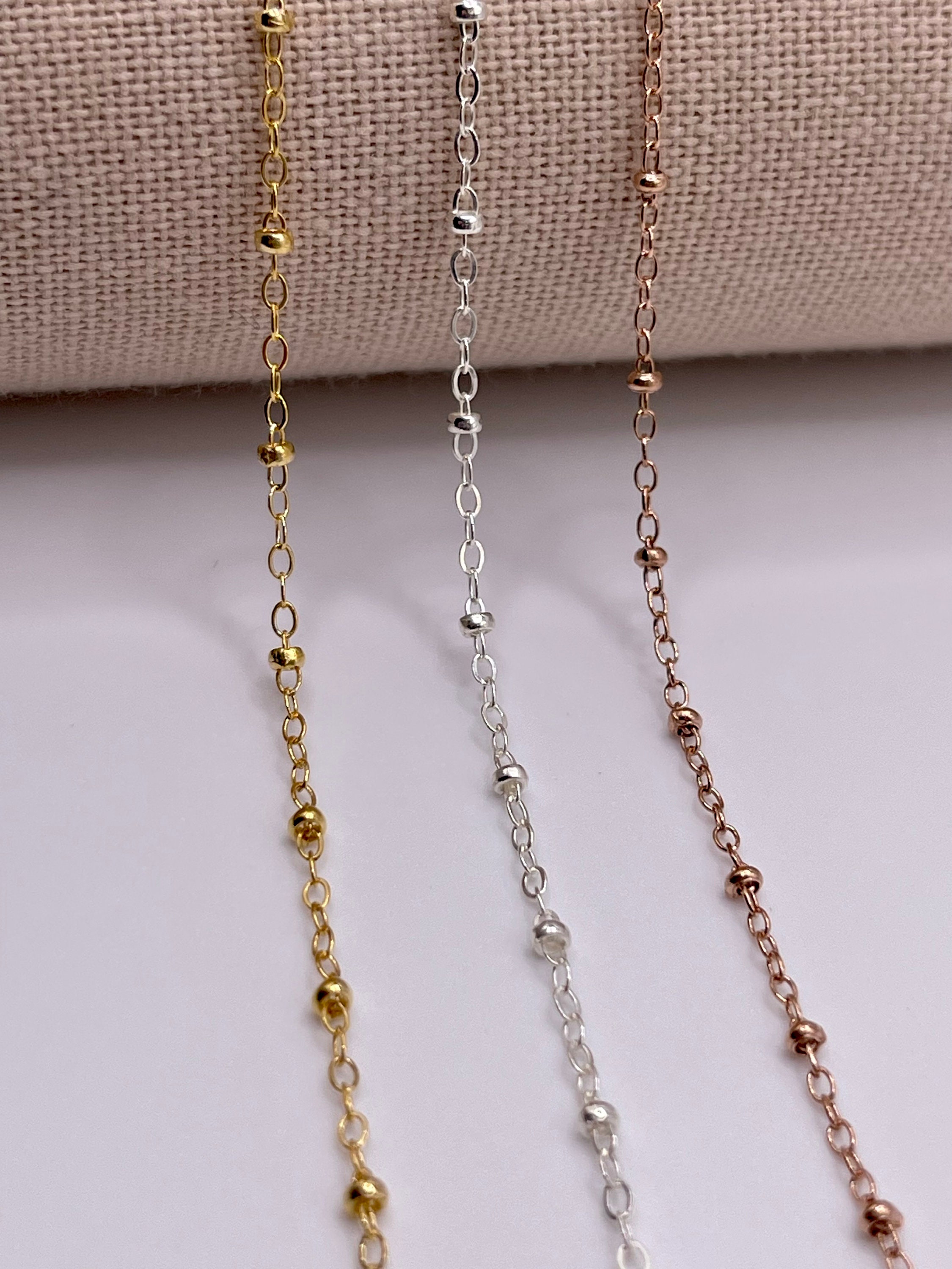 14K Gold Bead Chain Necklace, Mini Balls Necklace, Multi Balls Chain  Necklace, Minimalist Fashion Necklace, Delicate Modern, Gift for Her 