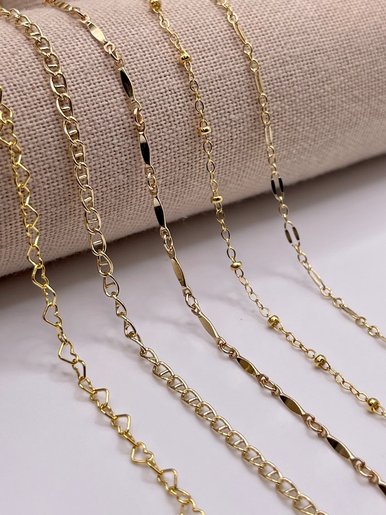 Permanent Jewelry Goldfilled Chain Starter Pack, 15ft of Made in the USA Chain, Gold Filled by