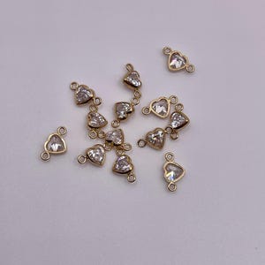 4mm - 14k Gold-Filled Heart Connectors for Permanent Jewelry, Ring add on, Wholesale Connectors