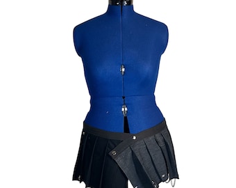 Black Pleated Mini Skirt